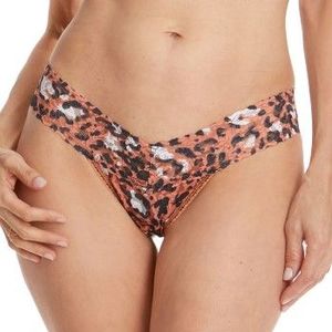 Hanky Panky 3P Cheeky Cheetah Low Rise Thong Apricot One Size Damen
