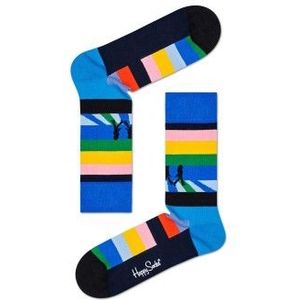 Happy Socks Beatles Legend Crossing Sock Blau Muster Baumwolle Gr 41/46