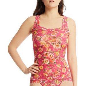 Hanky Panky 2P Signature Lace Print Classic Cami Rosa geblümt Nylon Small Damen