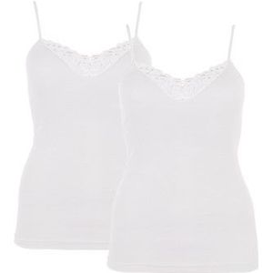 Missya 2P Lace Narrow Strap Weiß Baumwolle 40 Damen