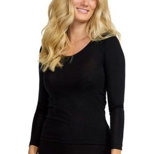Damella Wool And Silk Long Sleeve Top Vanille Wolle 42 Damen
