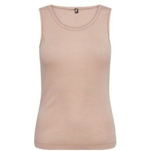 JBS of Denmark Wool Wide Straps Top Beige Wolle X-Large Damen