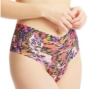 Hanky Panky 2P Daily Lace Print Retro Thong Mixed Nylon One Size Damen