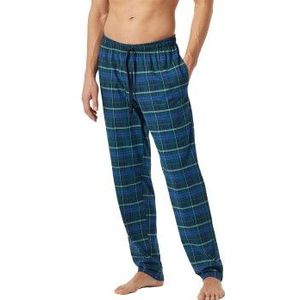 Schiesser Mix and Relax Long Organic Jersey Pants Blau/Grün Baumwolle Large Herren