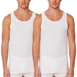 Schiesser 2P 95-5 Organic Cotton Athletic Shirt Weiß Ökologische Baumwolle 3XL Herren