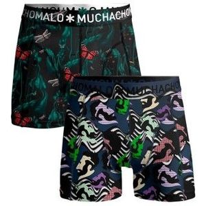 Muchachomalo 2P Cotton Stretch Women Boxer Schwarz/Blau Baumwolle X-Large Herren