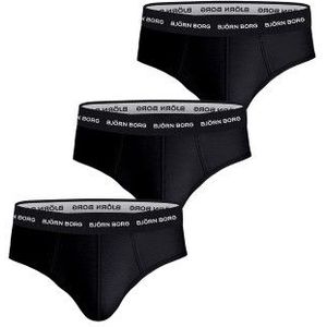 Björn Borg 3P Cotton Stretch Briefs Schwarz Baumwolle Small Herren