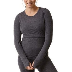 Boob Merino Wool Long Sleeve Top Dunkelgrau Merinowolle Large Damen