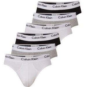Calvin Klein 3P Cotton Stretch Hip Brief Weiß/Schwarz Baumwolle Small Herren