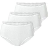 Schiesser 3P Modern Lace Rio Midi Brief Weiß Baumwolle 48 Damen