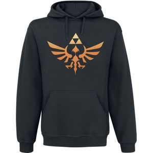 The Legend Of Zelda - Gaming Trui met capuchon - Hyrule - Triforce Logo - S tot XXL - voor Mannen - zwart