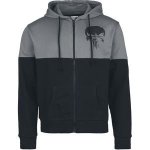 The Punisher - Marvel Vest met capuchon - Skull - S tot M - voor Mannen - zwart-grijs