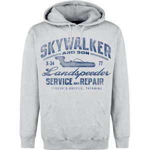 Star Wars - Disney Trui met capuchon - Landspeeder Repair - Vintage - M tot XXL - voor Mannen - grijs gemêleerd