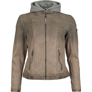 Mauritius Lederen jas - Cascha LAMOV - XS tot 5XL - voor Vrouwen - taupe