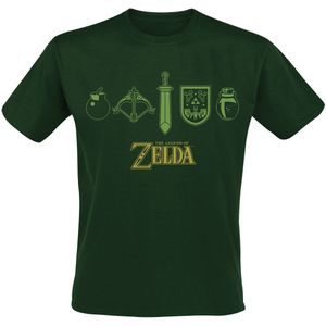 The Legend Of Zelda - Gaming T-shirt - Quest Essentials - M tot XXL - voor Mannen - groen