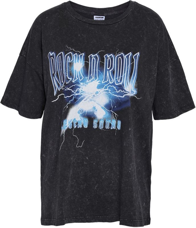 Noisy May Nmrena Ida S S t-shirt washed JRS T-shirt zwart XS Katoen - Basics Street wear