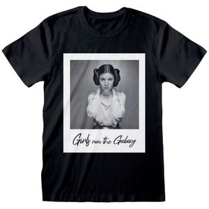 Star Wars - Disney T-shirt - Princess Leia - Girls Run the Galaxy - M tot XL - voor Mannen - zwart