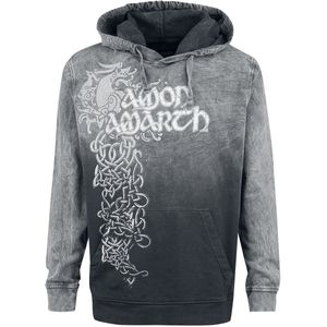 Amon Amarth Trui met capuchon - Viking Horses - S tot M - voor Mannen - grijs-zwart