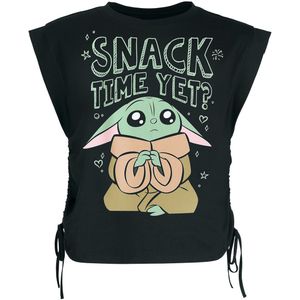 Star Wars - Disney Top - Grogu - Snack Time Yet? - S tot XXL - voor Vrouwen - zwart
