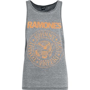 Ramones Top - Monocolour Crest - XS tot L - voor Vrouwen - donkergrijs gemêleerd