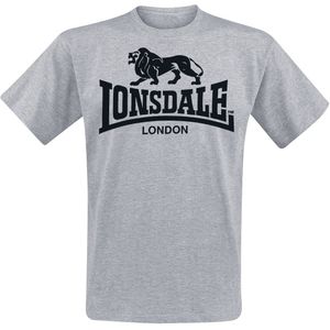 Lonsdale London T-shirt - Logo - L tot XXL - voor Mannen - grijs