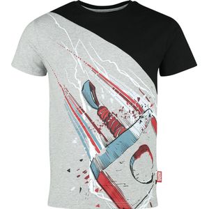 Avengers - Marvel T-shirt - Thor - S tot M - voor Mannen - zwart/grijs gemêleerd