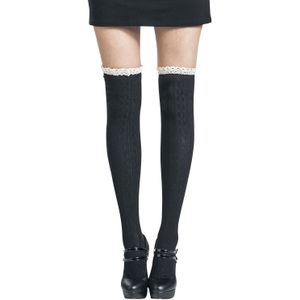 Banned Retro Kniekousen - Mina Knee High Socks - voor Vrouwen - zwart