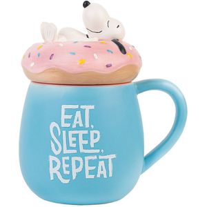 Peanuts Kop - Snoopy - Eat, Sleep, Repeat - meerkleurig