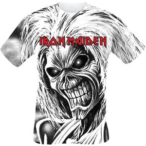 Iron Maiden T-shirt - Killers Allover - S tot XXL - voor Mannen - wit