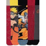 Naruto - Anime Sokken - Naruto Shippuden set van 5 - EU35-38 tot EU 43-46 - meerkleurig