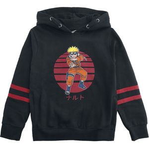 Naruto - Anime Trui met capuchon voor kinderen - Kids - Sun Naruto - voor meisjes en jongens - zwart