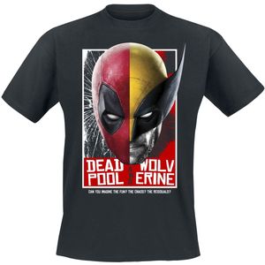 Deadpool - Marvel T-shirt - Deadpool And Wolverine - Team Up - S tot XXL - voor Mannen - zwart