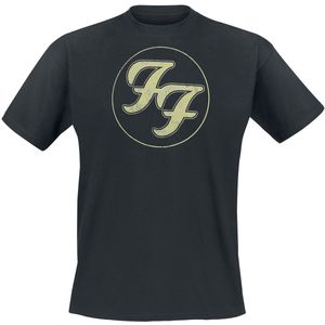 Foo Fighters T-shirt - Logo In Circle - S tot XXL - voor Mannen - zwart