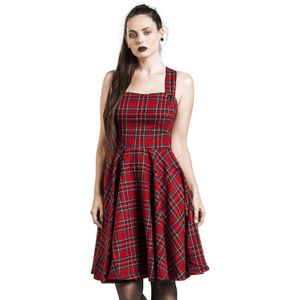 Hell Bunny Medium-lengte jurk - Irvine Pinafore Dress - XS tot 4XL - voor Vrouwen - rood