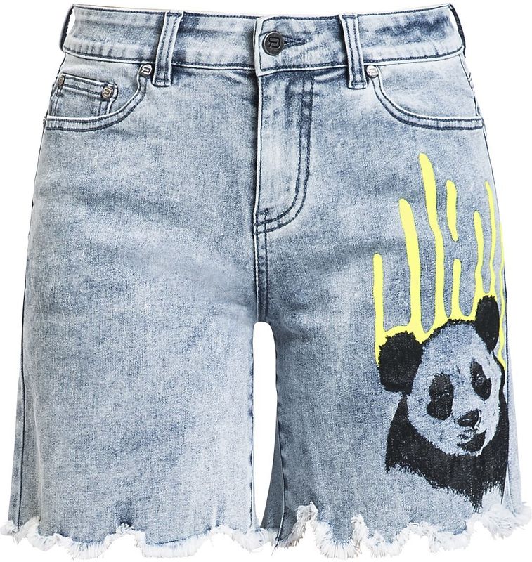 R.E.D. by EMP Korte broek - Korte broek met panda print - 27 tot 28 - voor Vrouwen - lichtblauw
