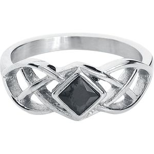 etNox - Gothic Ring - Celtic Knot - voor Vrouwen - zilverkleurig