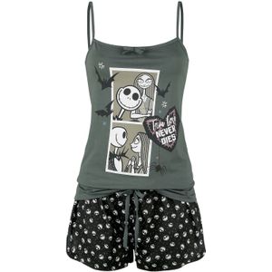 The Nightmare Before Christmas - Disney Pyjama - Comic - S tot 3XL - voor Vrouwen - zwart-grijs