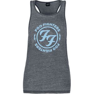 Foo Fighters Top - Circle Logo - XS tot L - voor Vrouwen - donkergrijs gemêleerd