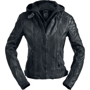 Gipsy Lederen jas - Chasey - S tot 4XL - voor Vrouwen - zwart