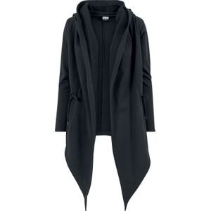 Urban Classics Cardigan - Ladies Hooded Sweat Cardigan - XS tot 5XL - voor Vrouwen - zwart