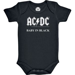 AC/DC Body voor kinderen - Metal-Kids - Baby In Black - voor meisjes en jongens - zwart