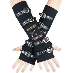 Poizen Industries - Gothic Armwarmers - Riot Armwarmer - voor Vrouwen - zwart