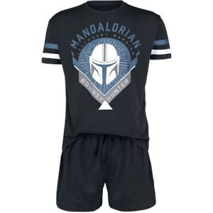 Star Wars - Disney Pyjama - The Mandalorian - Bounty Hunter - S tot 5XL - voor Mannen - zwart