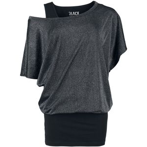 Black Premium by EMP T-shirt - Set bestaande uit shirt en glanzend hemdje - S tot XXL - voor Vrouwen - zwart