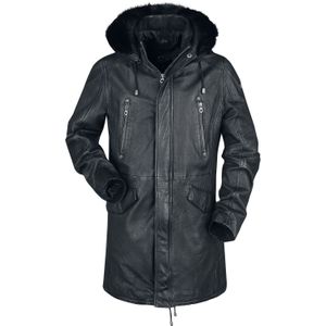 Gipsy Lederen jas - GBEsmond LCOUNTVW - XL tot 3XL - voor Mannen - zwart