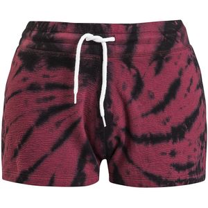 R.E.D. by EMP Hot Pants - Schwarz/Rote Batik Shorts - S tot XL - voor Vrouwen - zwart-rood