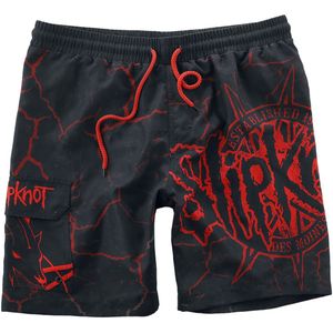 Slipknot Zwembroek - EMP Signature Collection - M tot 3XL - voor Mannen - zwart-rood