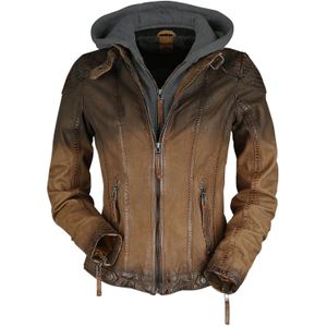 Gipsy Lederen jas - GGCascha LAMOV - XS tot XXL - voor Vrouwen - bruin