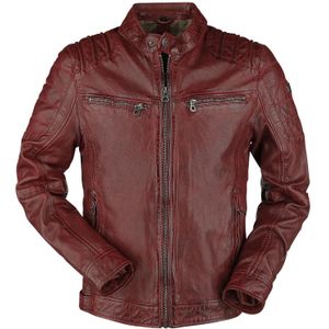 Gipsy Lederen jas - Camren Slim Fit NSLVW - S tot 6XL - voor Mannen - rood