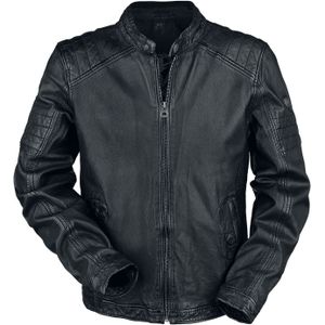 Gipsy Lederen jas - Cave Slim Fit W18 Lanov - S tot M - voor Mannen - zwart